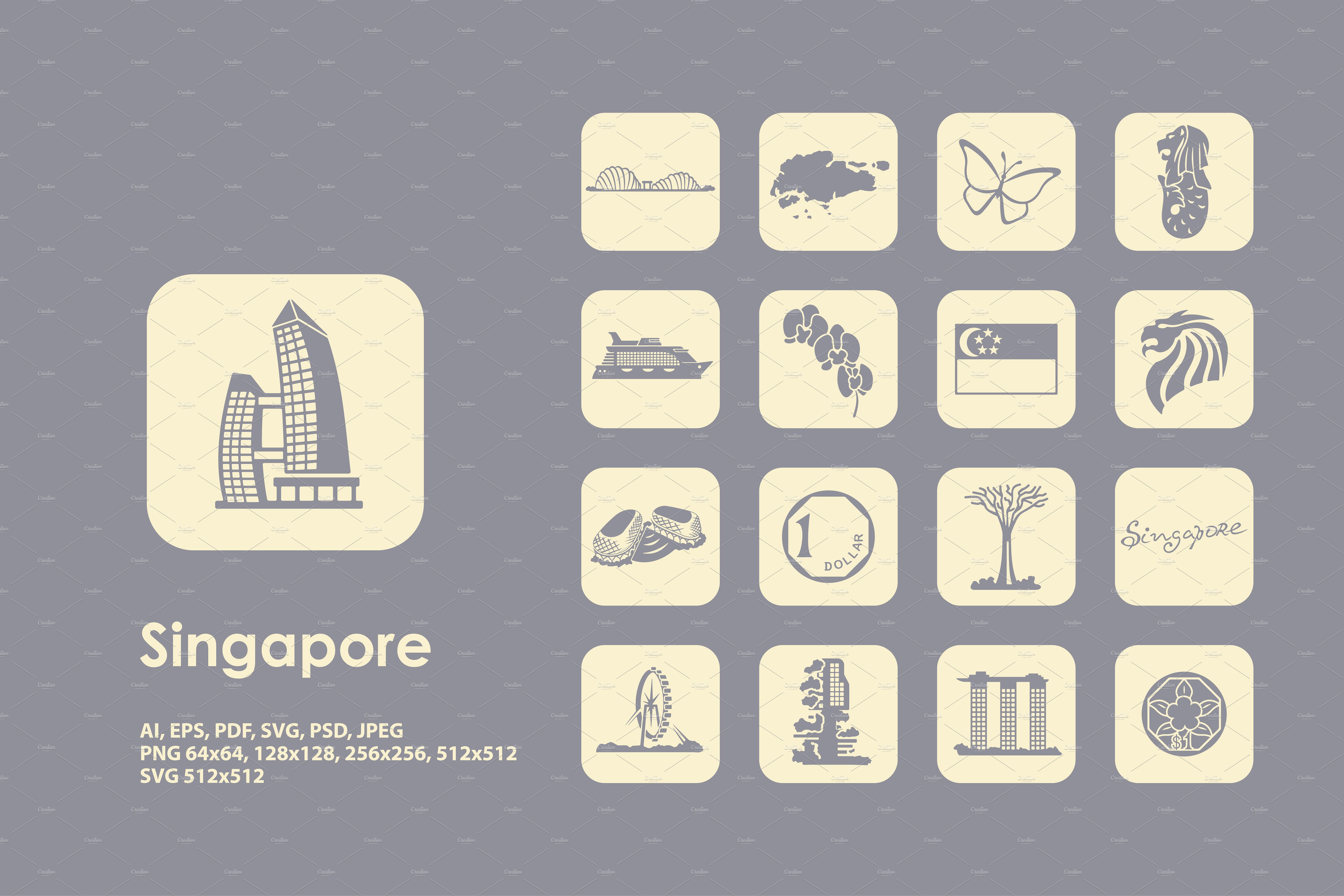 Singapore icons