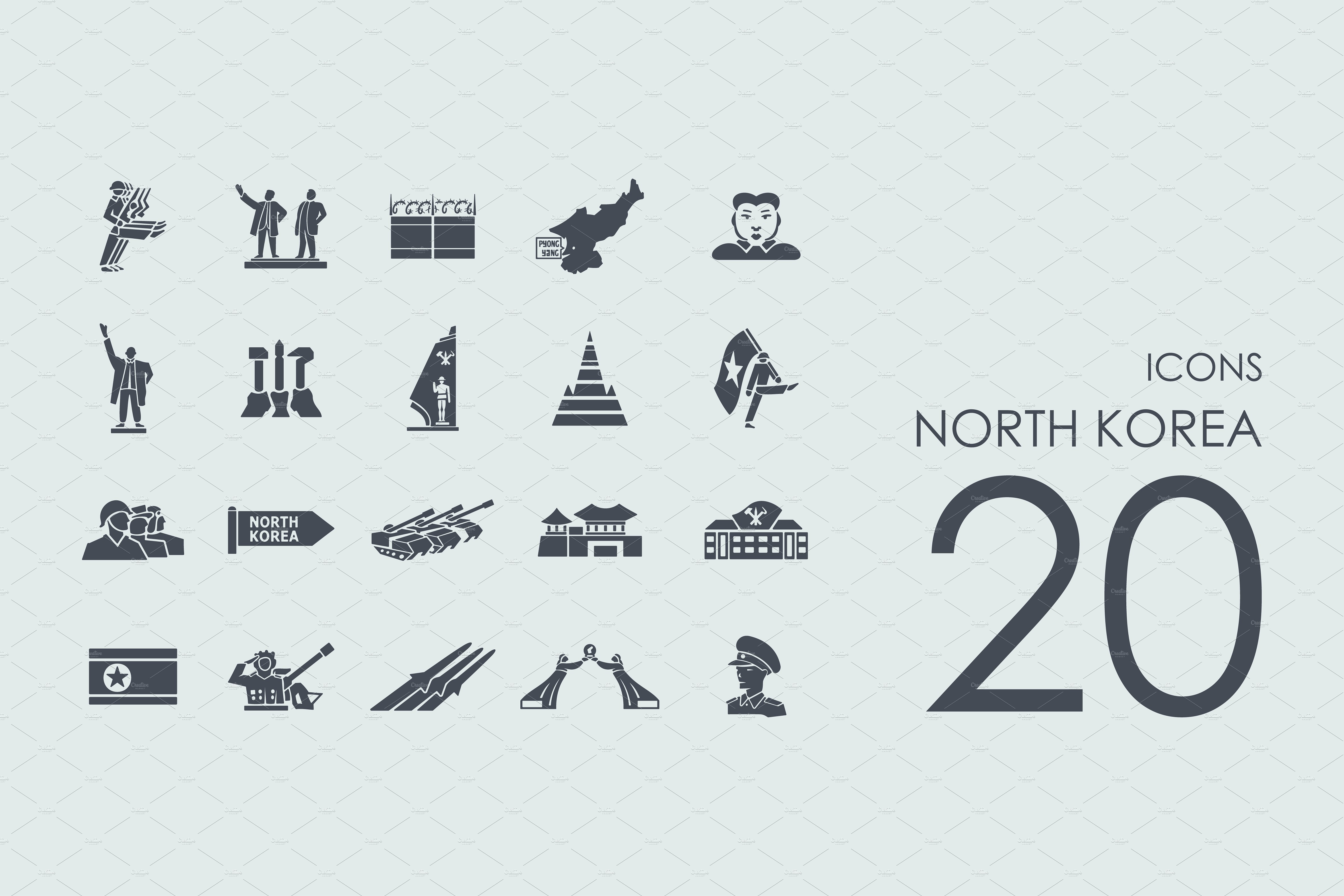 20 North Korea icons