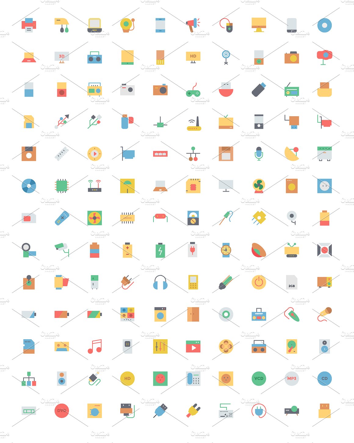 125 Electronics Vector Icons