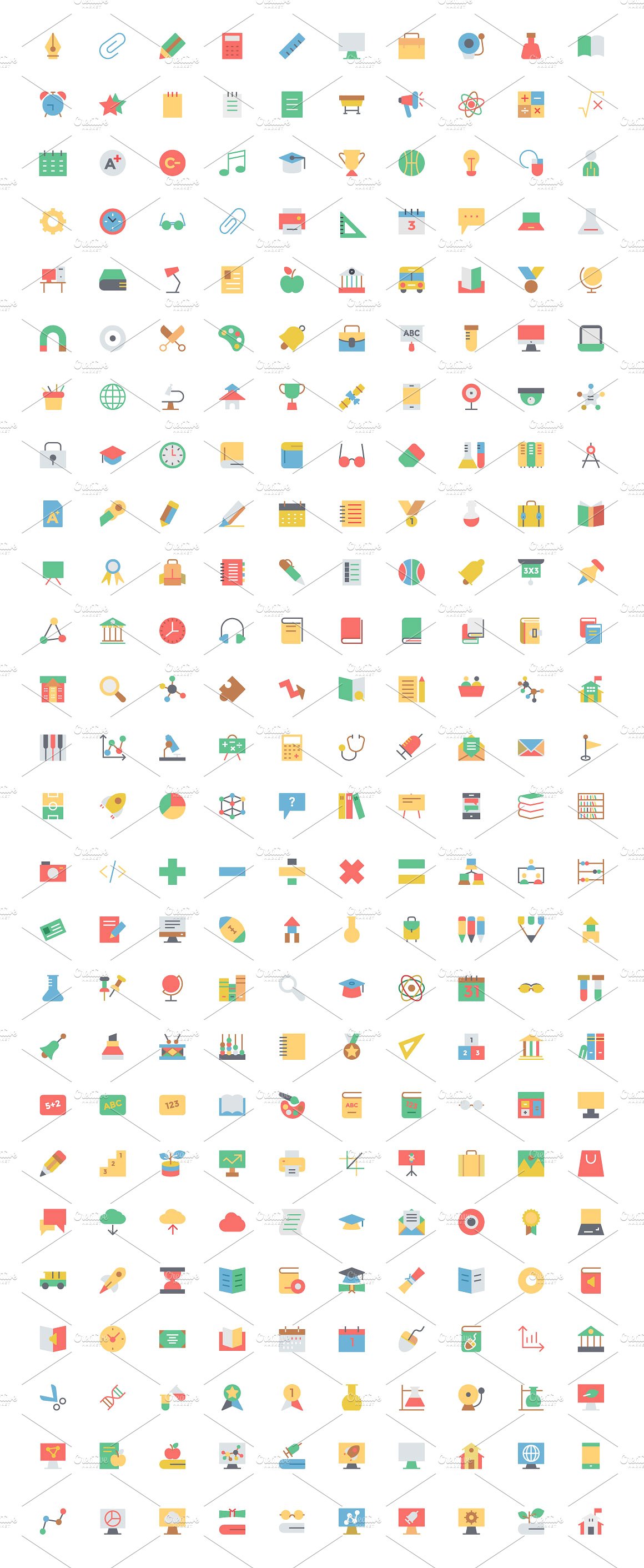 250 Education Vector Icons