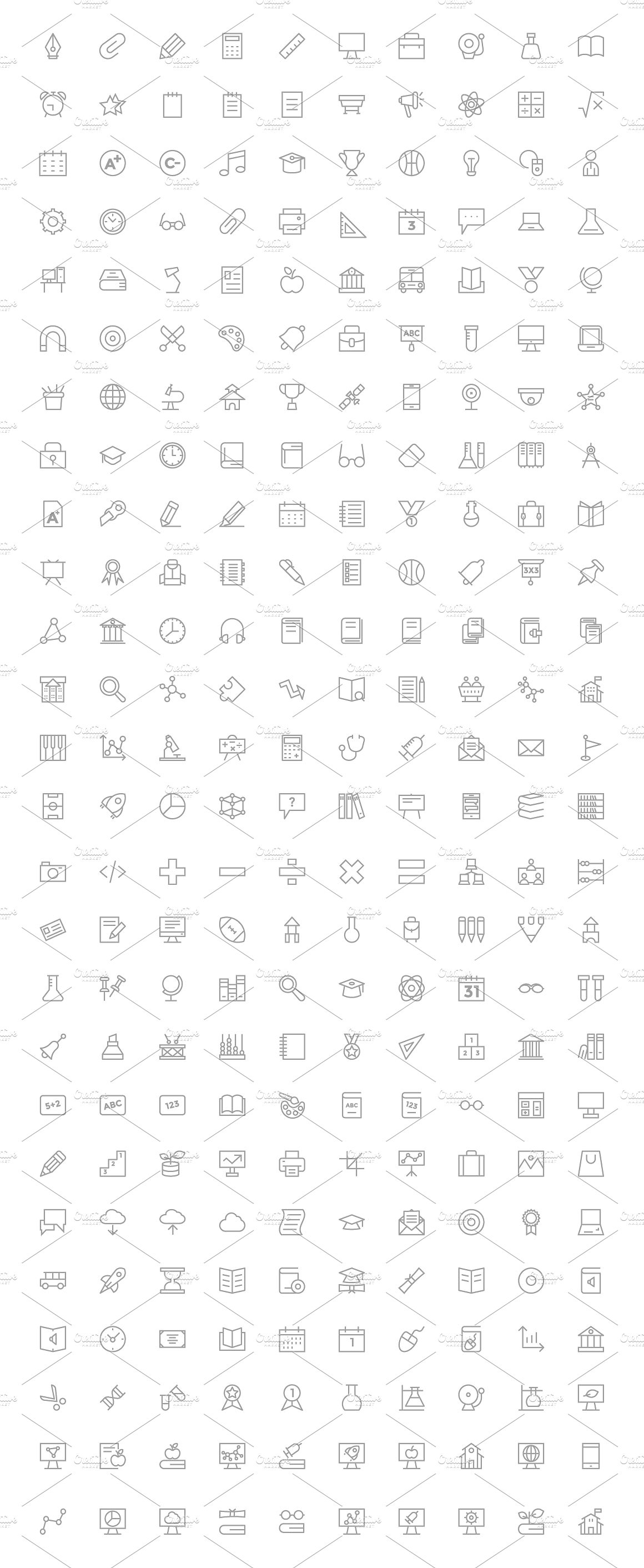 250 Education Vector Icons