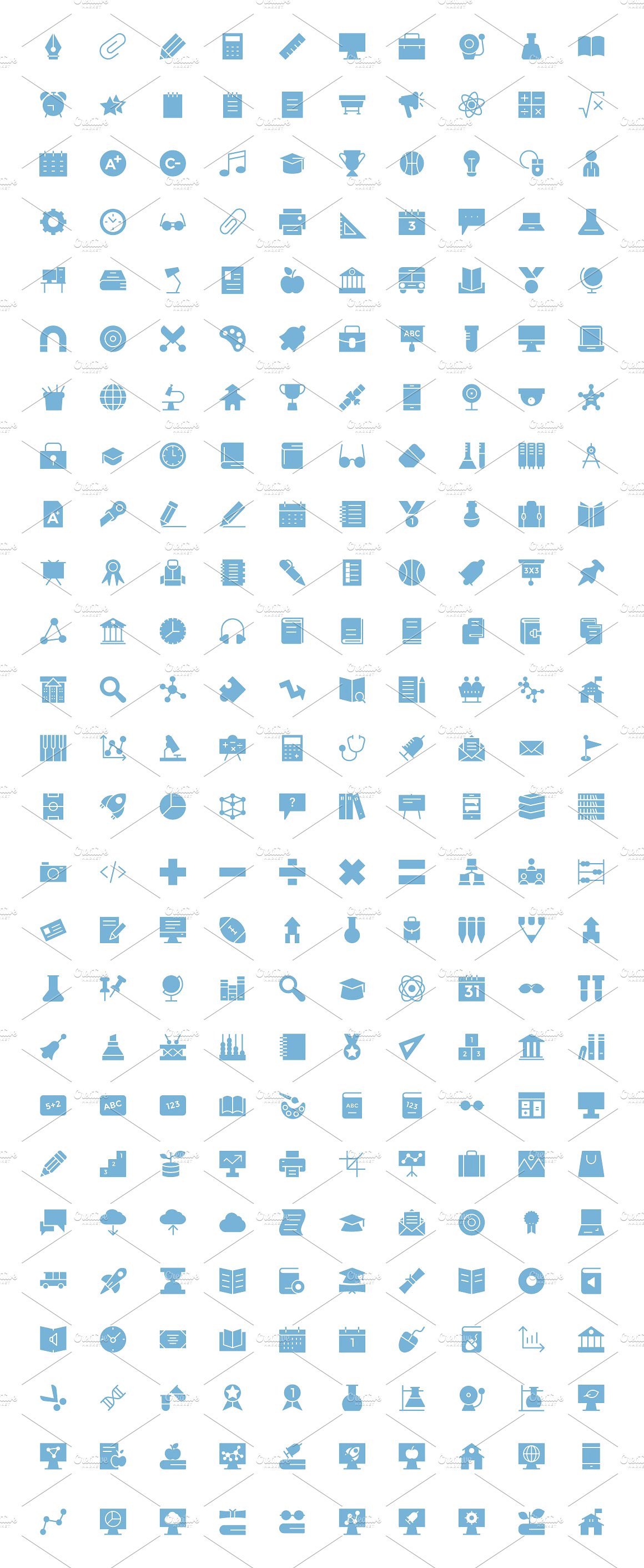 250 Education Vector Icons