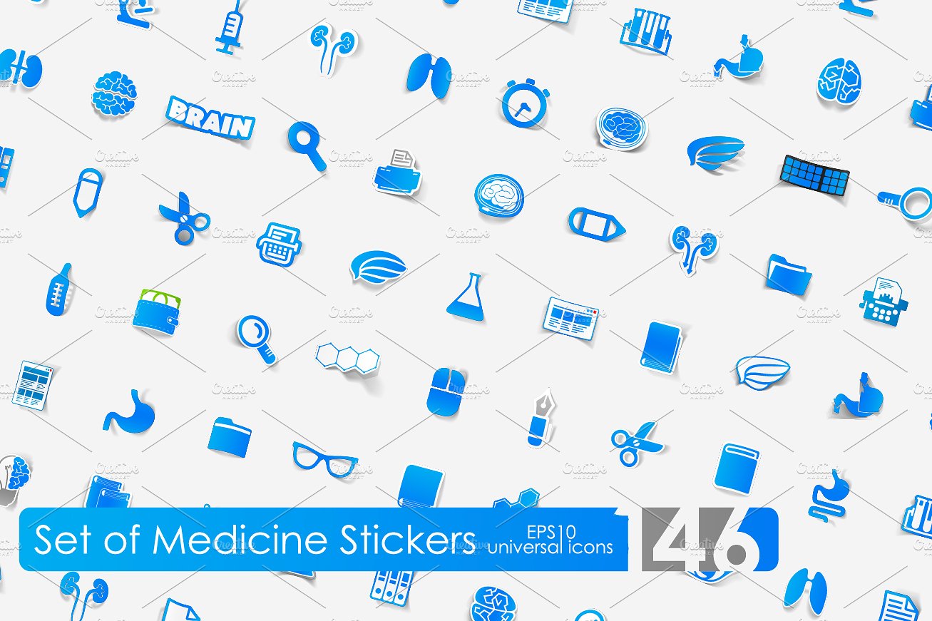 146 medicine stickers