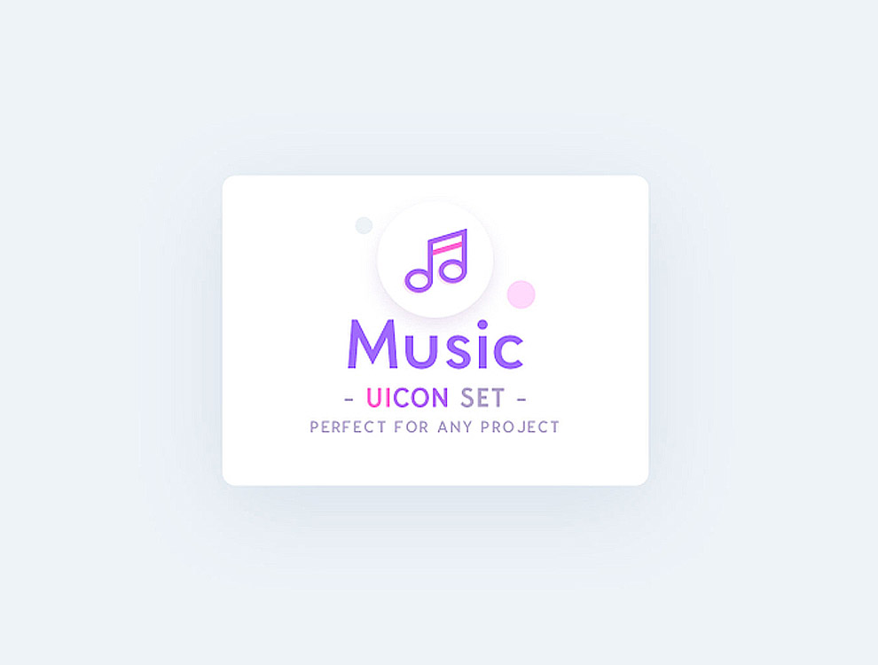 44个音乐主题矢量图标集UICON Music Icons