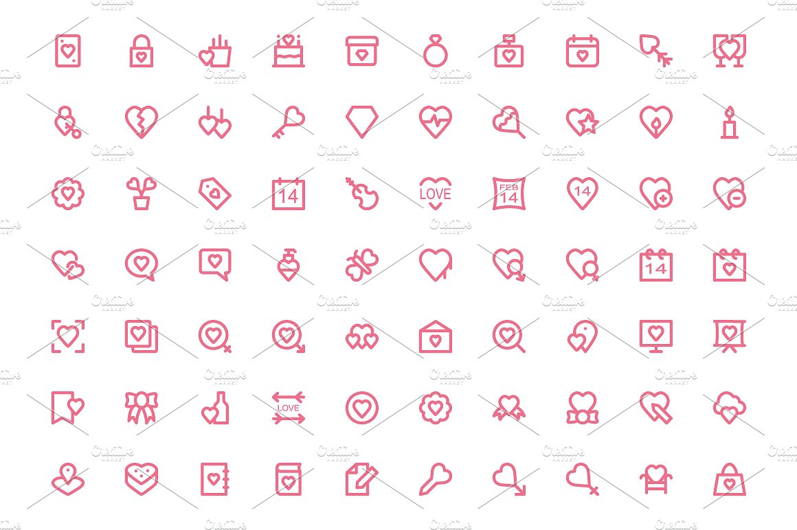 250 Love and Romance Line Icon