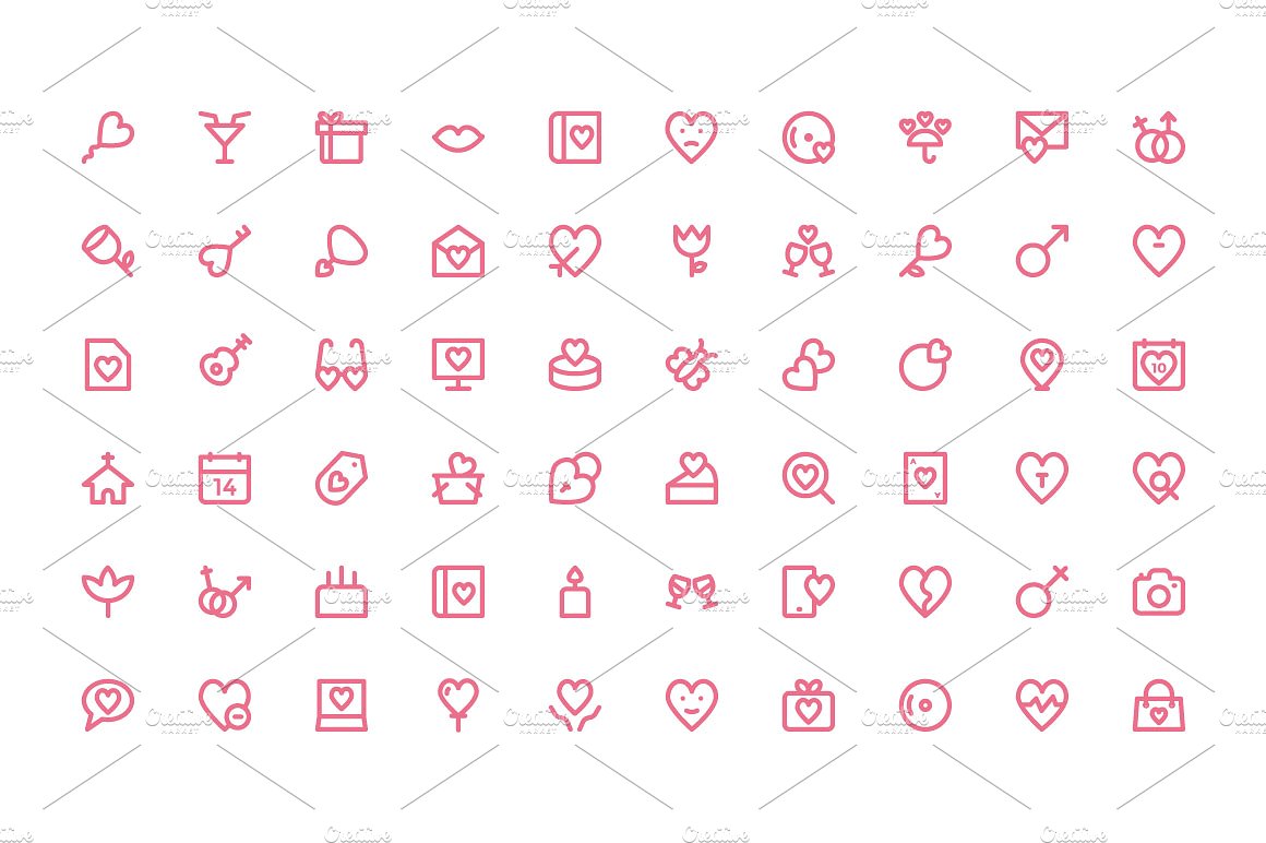 250 Love and Romance Line Icon