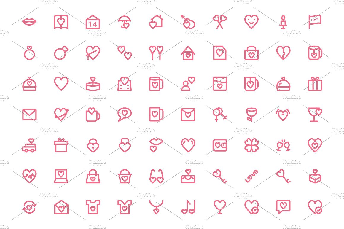 250 Love and Romance Line Icon