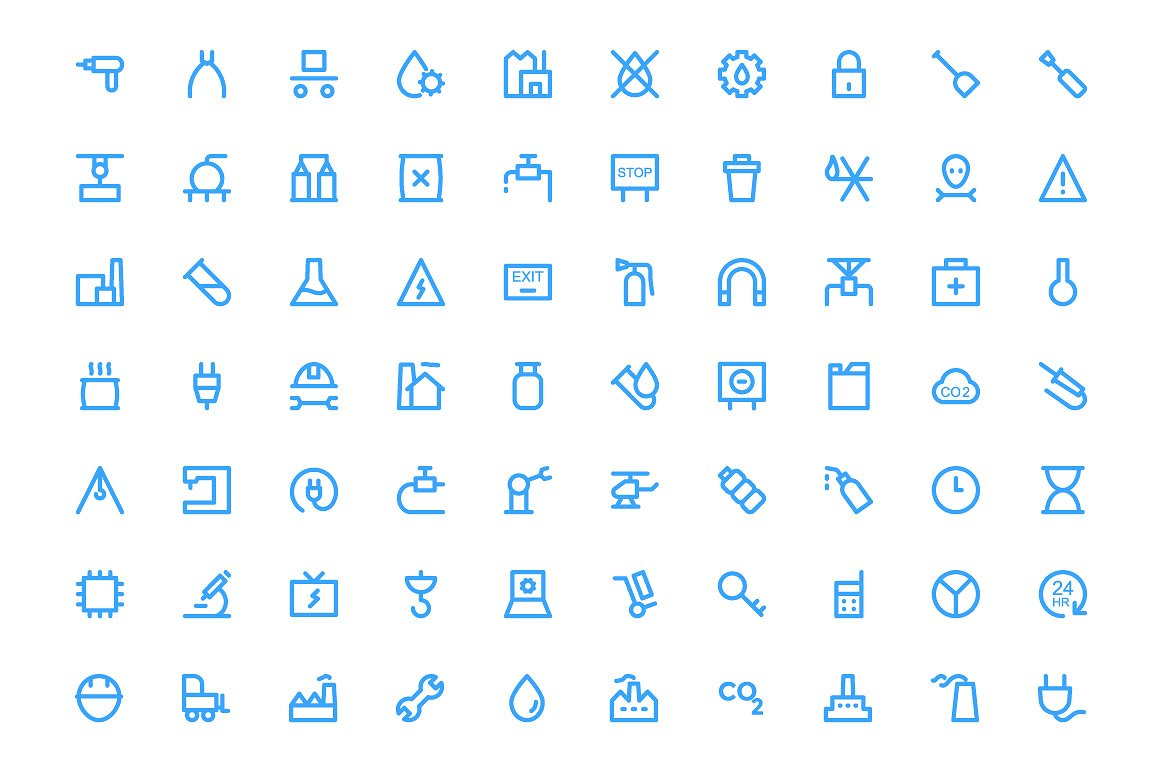 275 Industrial Line Icons