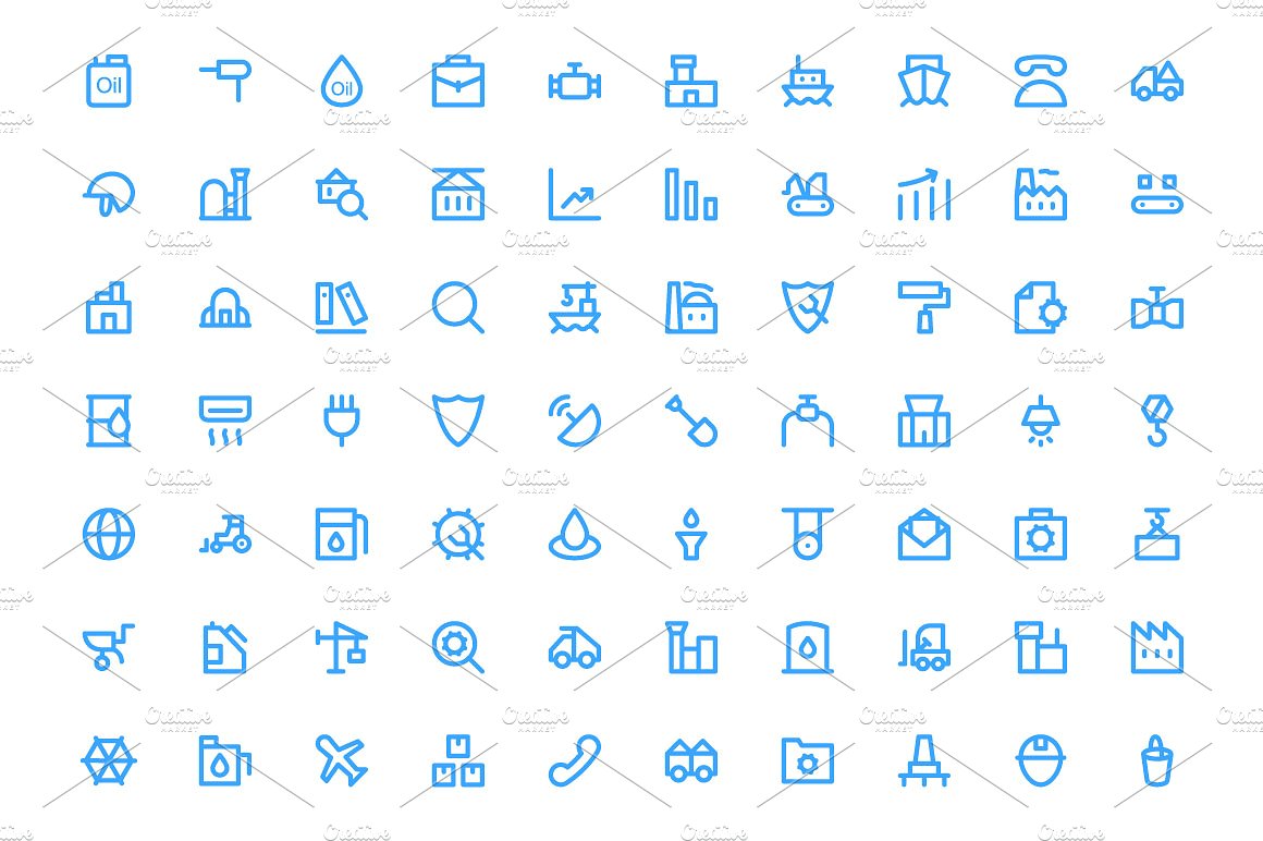 275 Industrial Line Icons