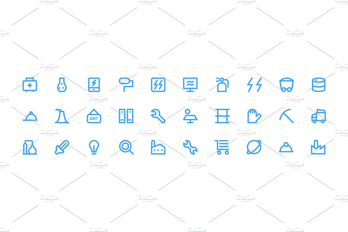 275 Industrial Line Icons