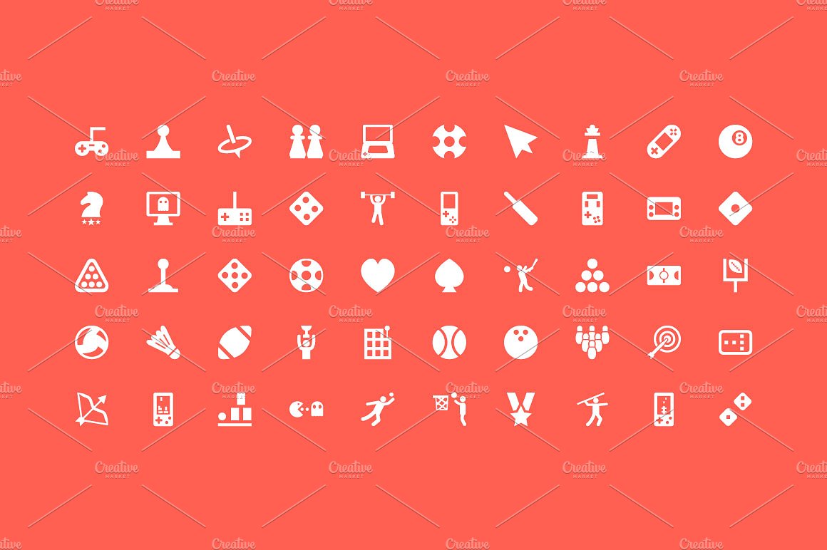 100 Video Game Vector Icons