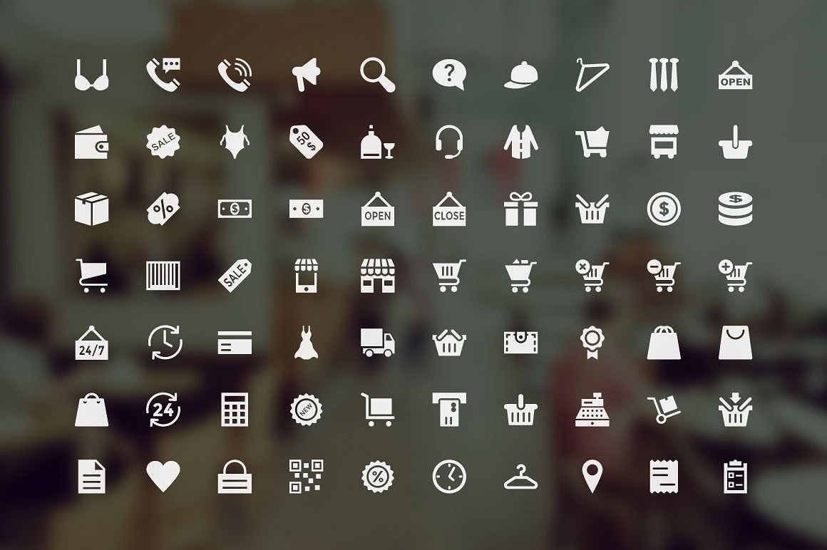 100 Shopping Icons Set