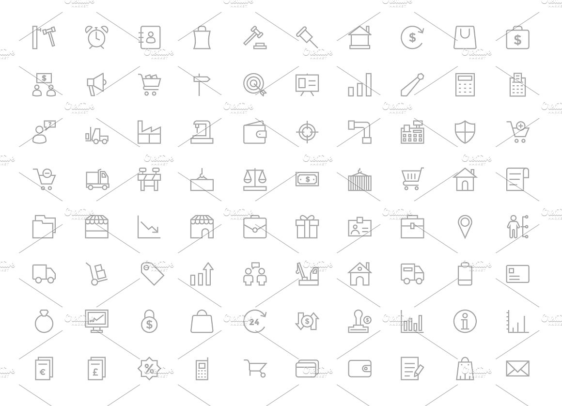 100 Business and Trade Icons