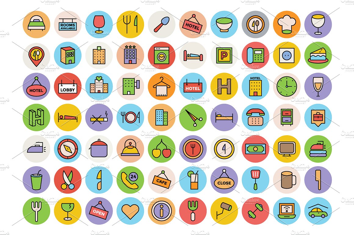 125 Restaurant Icons Pack