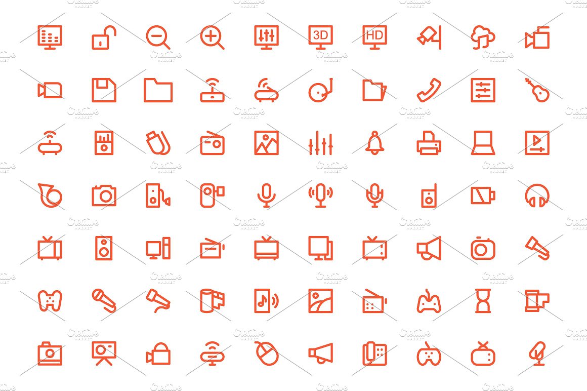 250 Multimedia Icons Set