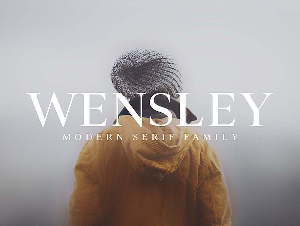 一款时尚现代高级衬线英文字体Wensley Modern S