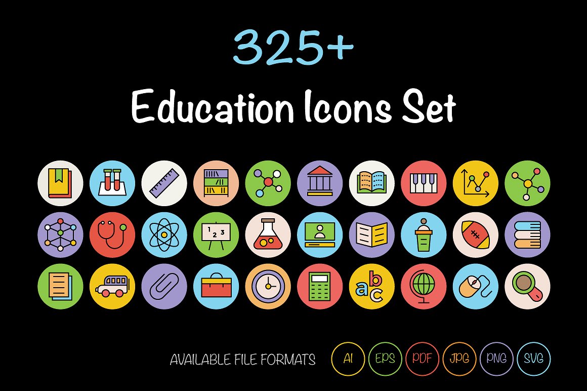 325 Education Icons Set