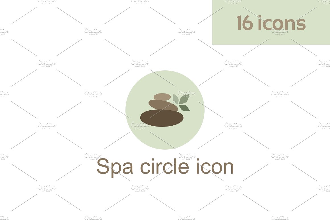 Spa circle icon