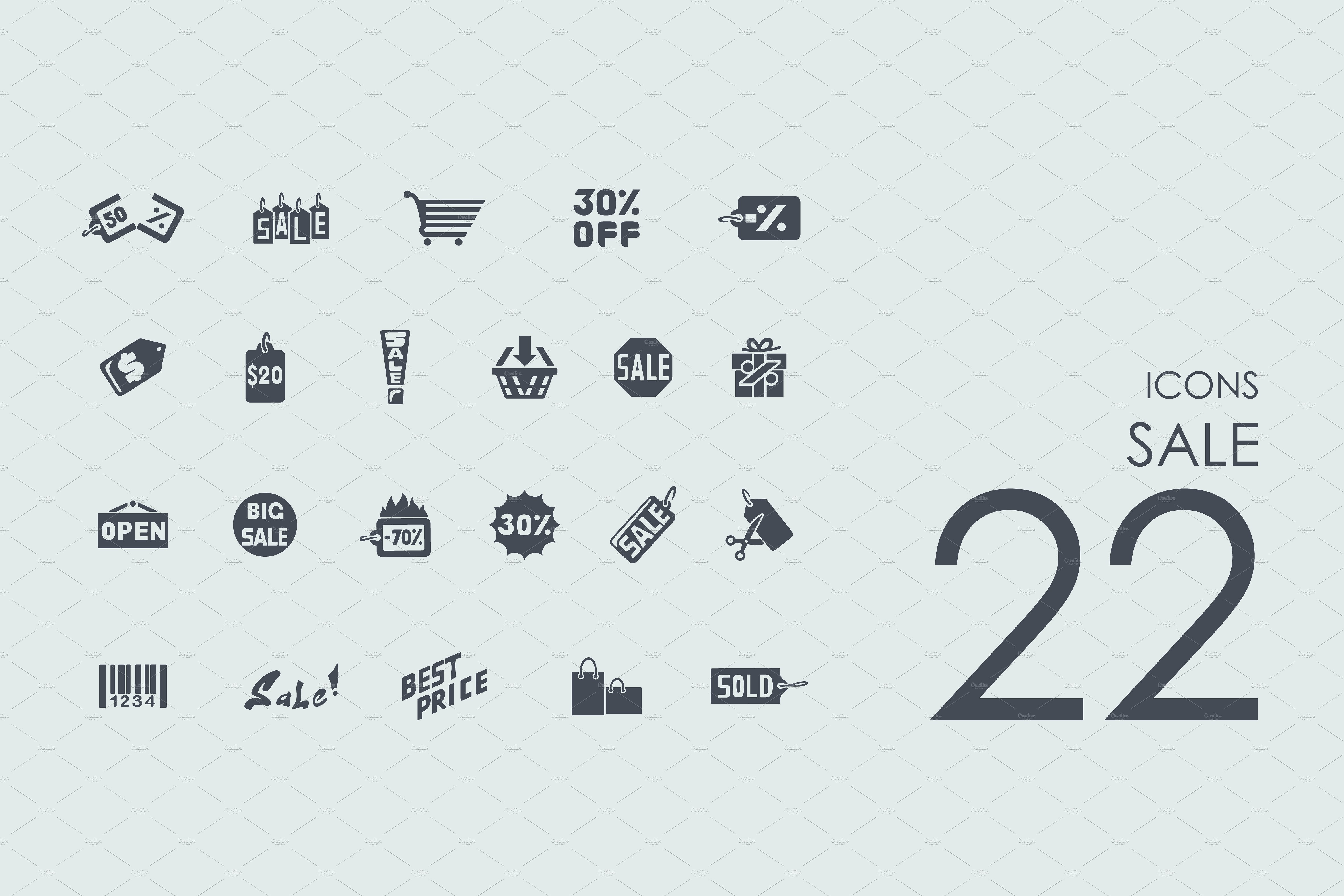 22 Sale icons