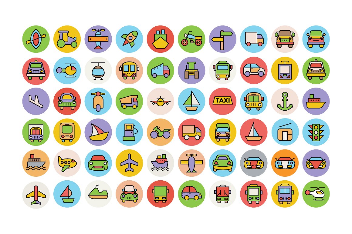 150 Transport Icons Set