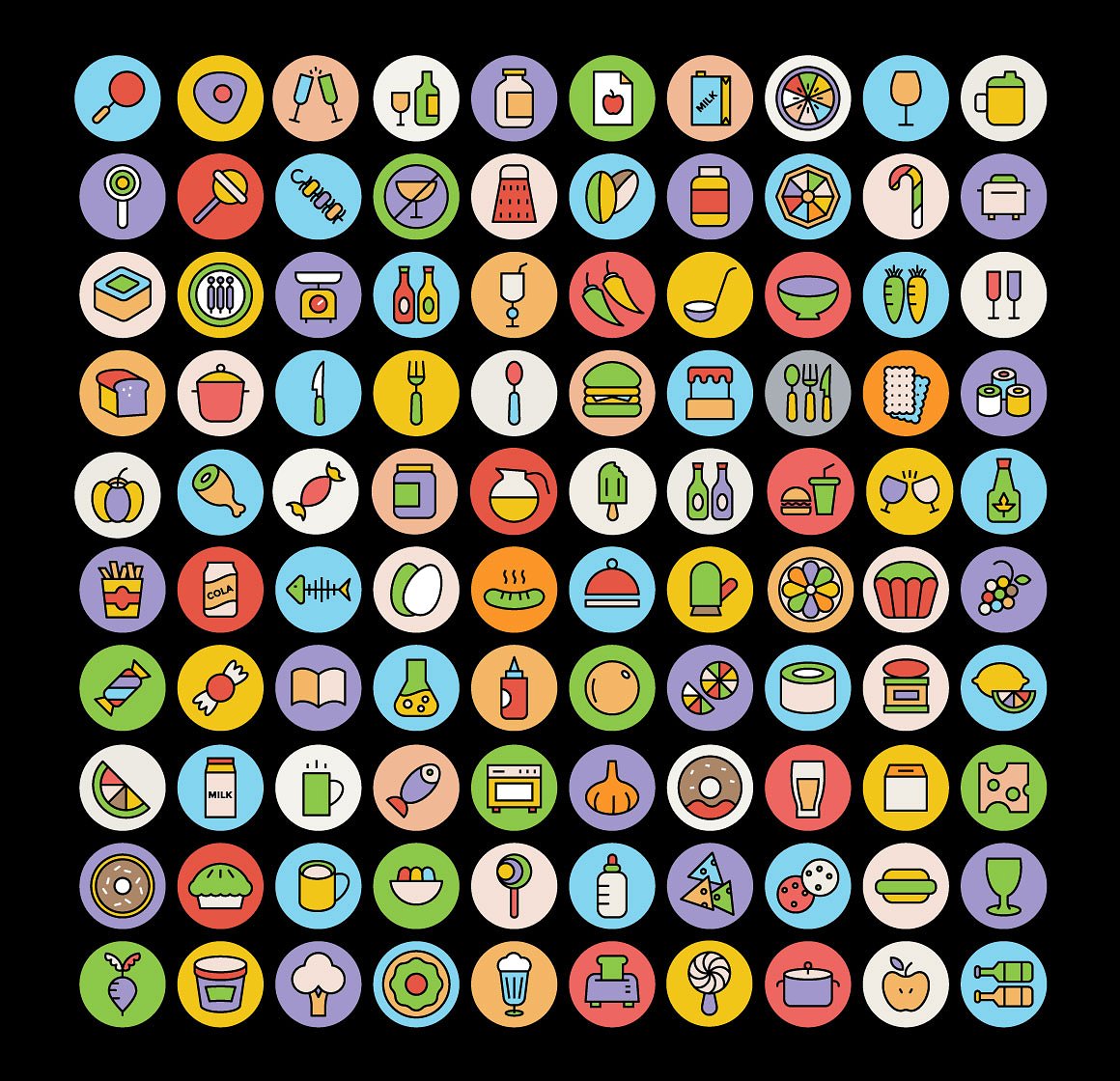 275 Food Icons Set