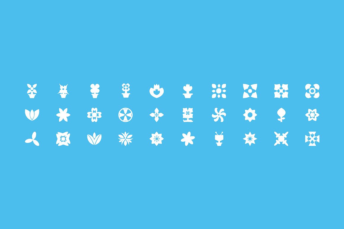 125 Flower Icon Set