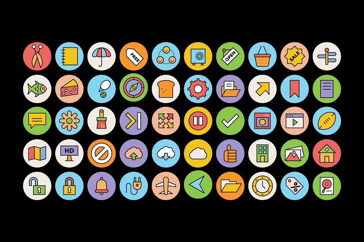 250 Basic Essential Icons