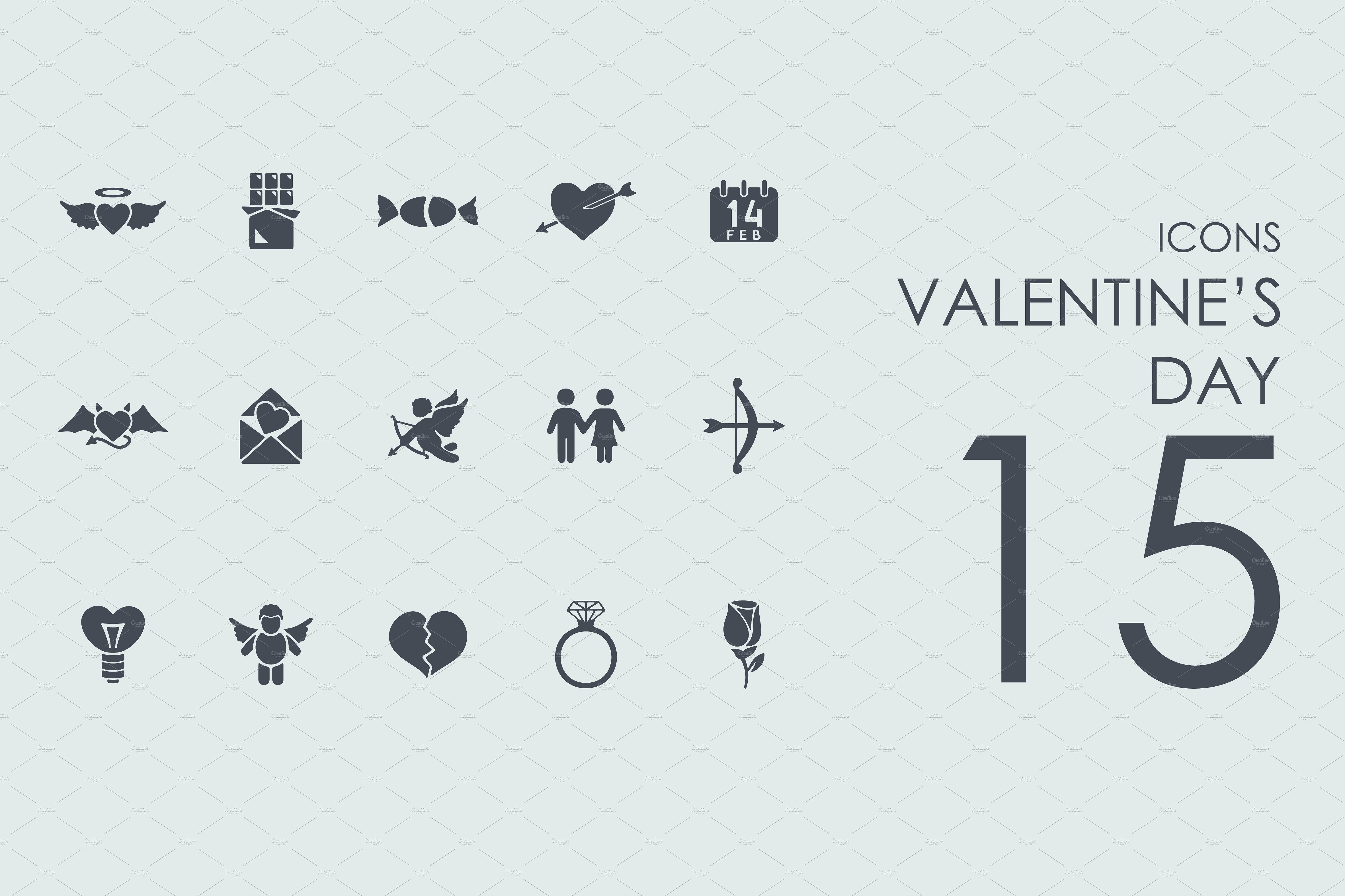 15 Valentine-#039;s Day icons