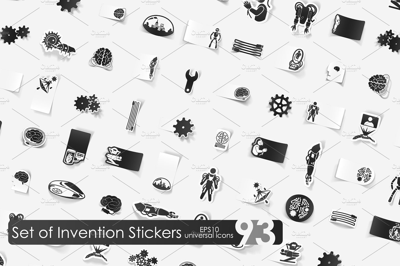 93 invention stickers