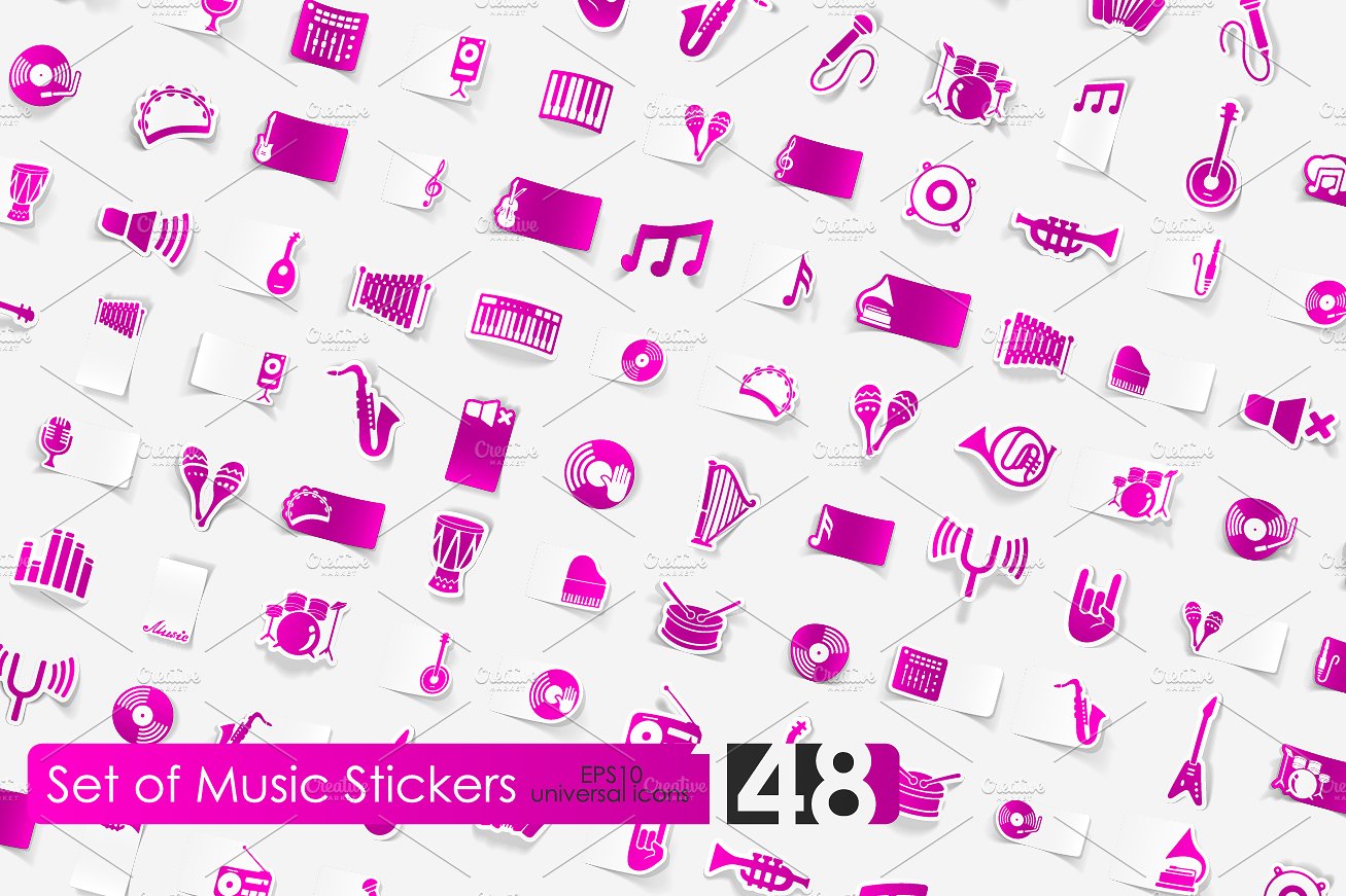 148 music stickers