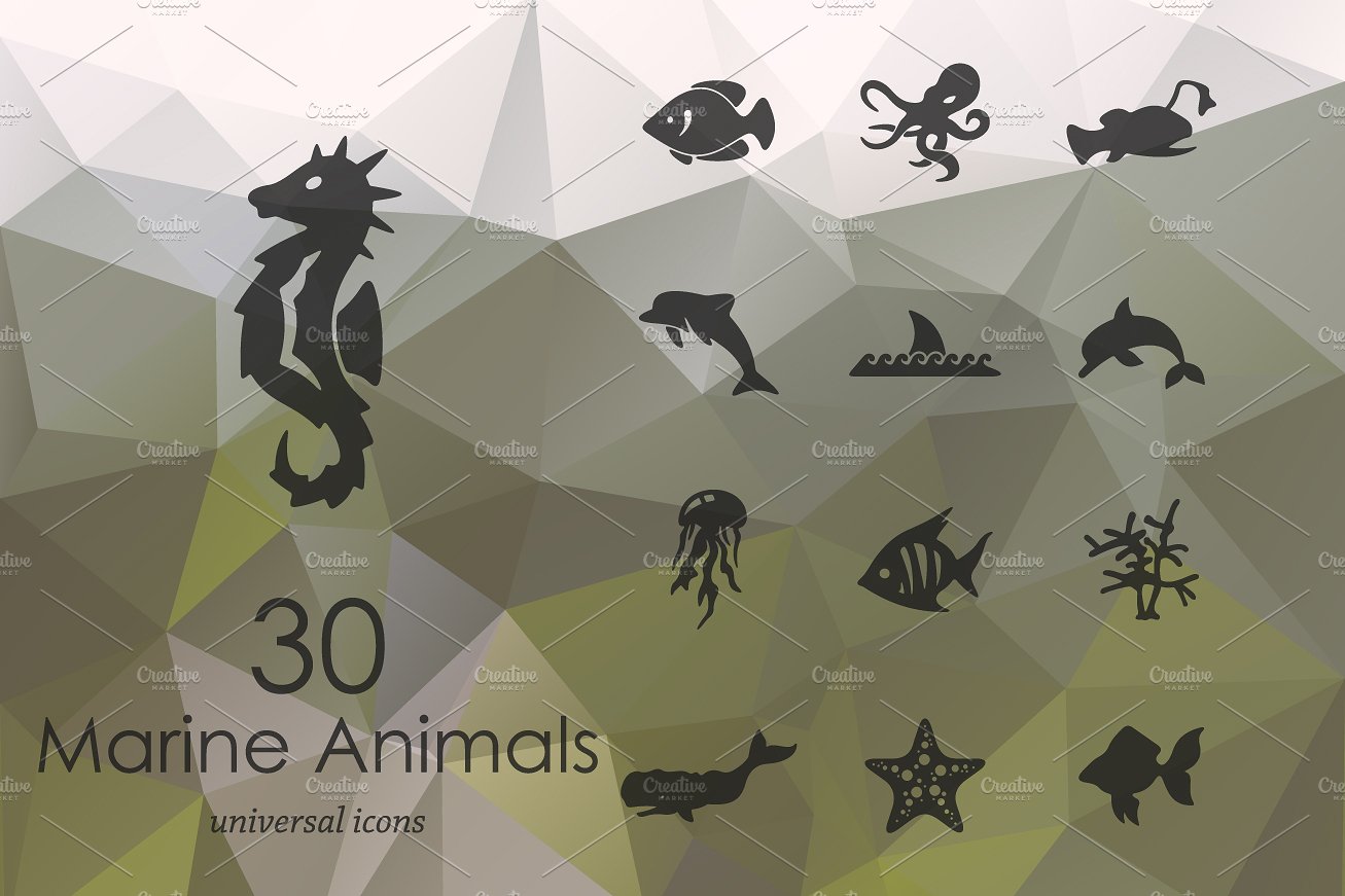 marine animals icons