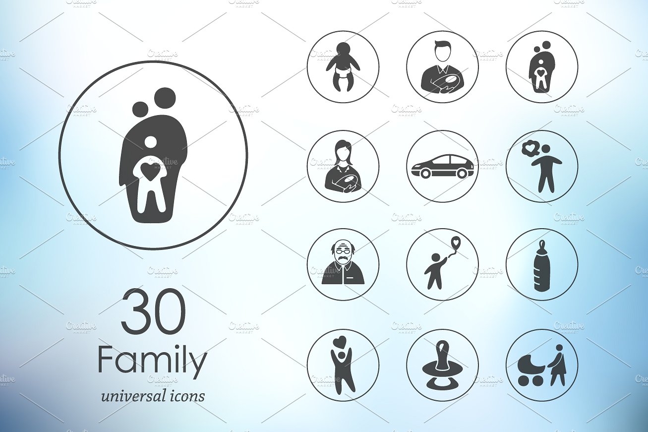 30 family icons