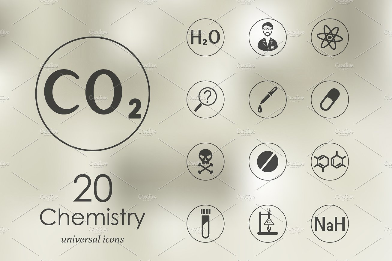 Set of chemistry icons