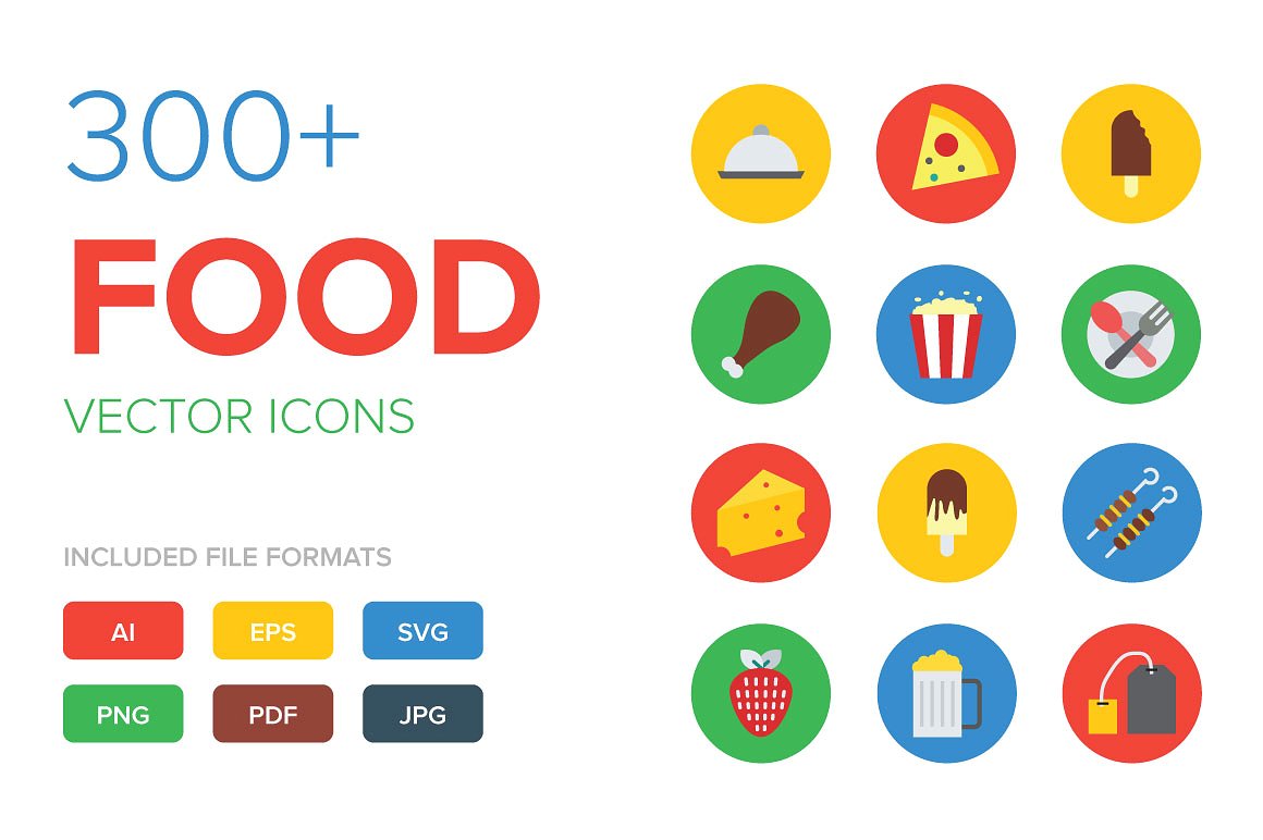 300 Food Vector Icons