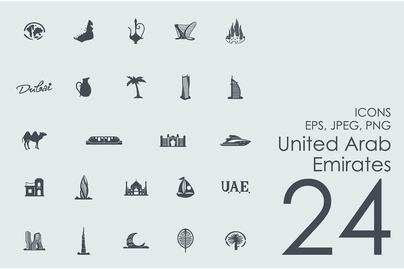 Set of United Arab Emirates ic