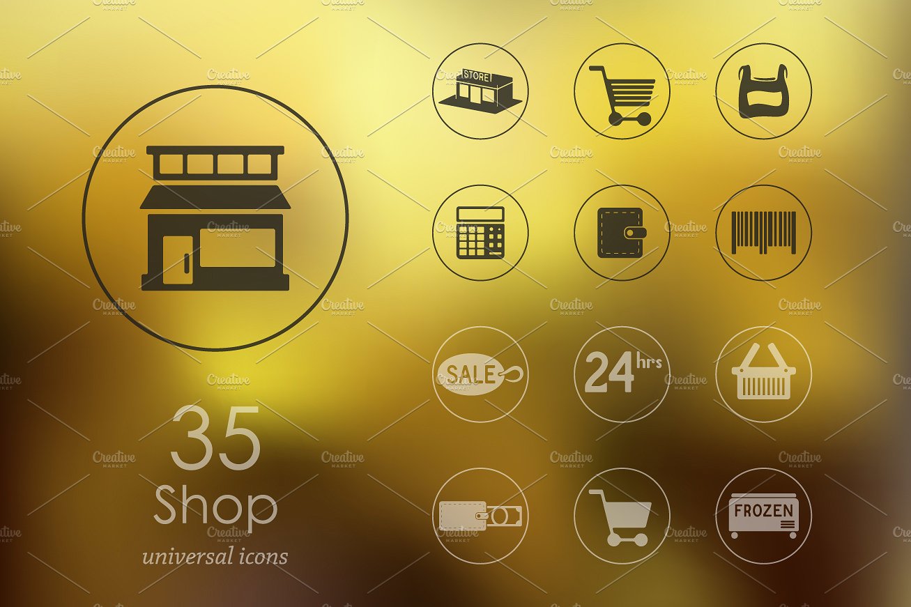 Set of shop icons