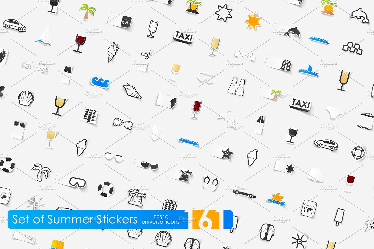 161 summer stickers