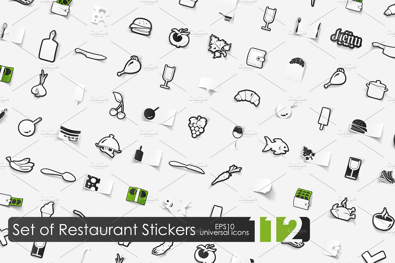 112 restaurant stickers