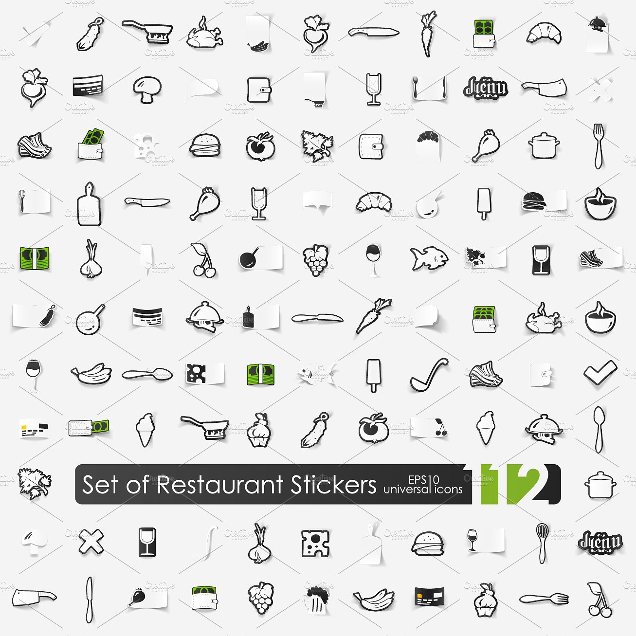 112 restaurant stickers