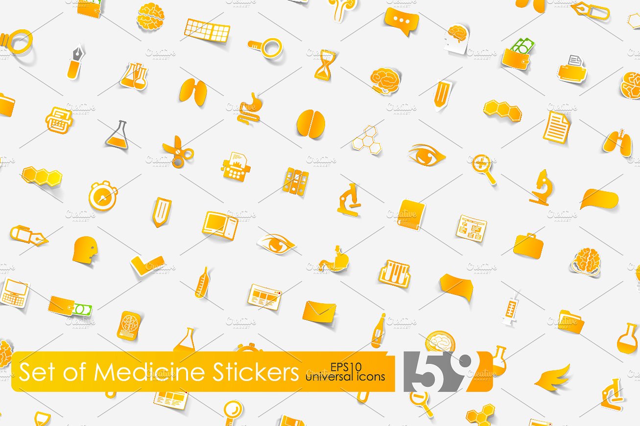 159 medicine stickers