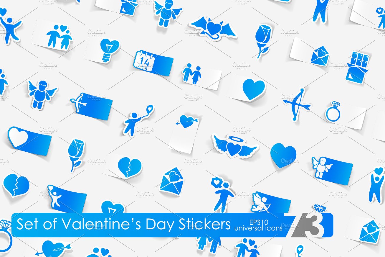 73 Valentine-#039;s Day sticke