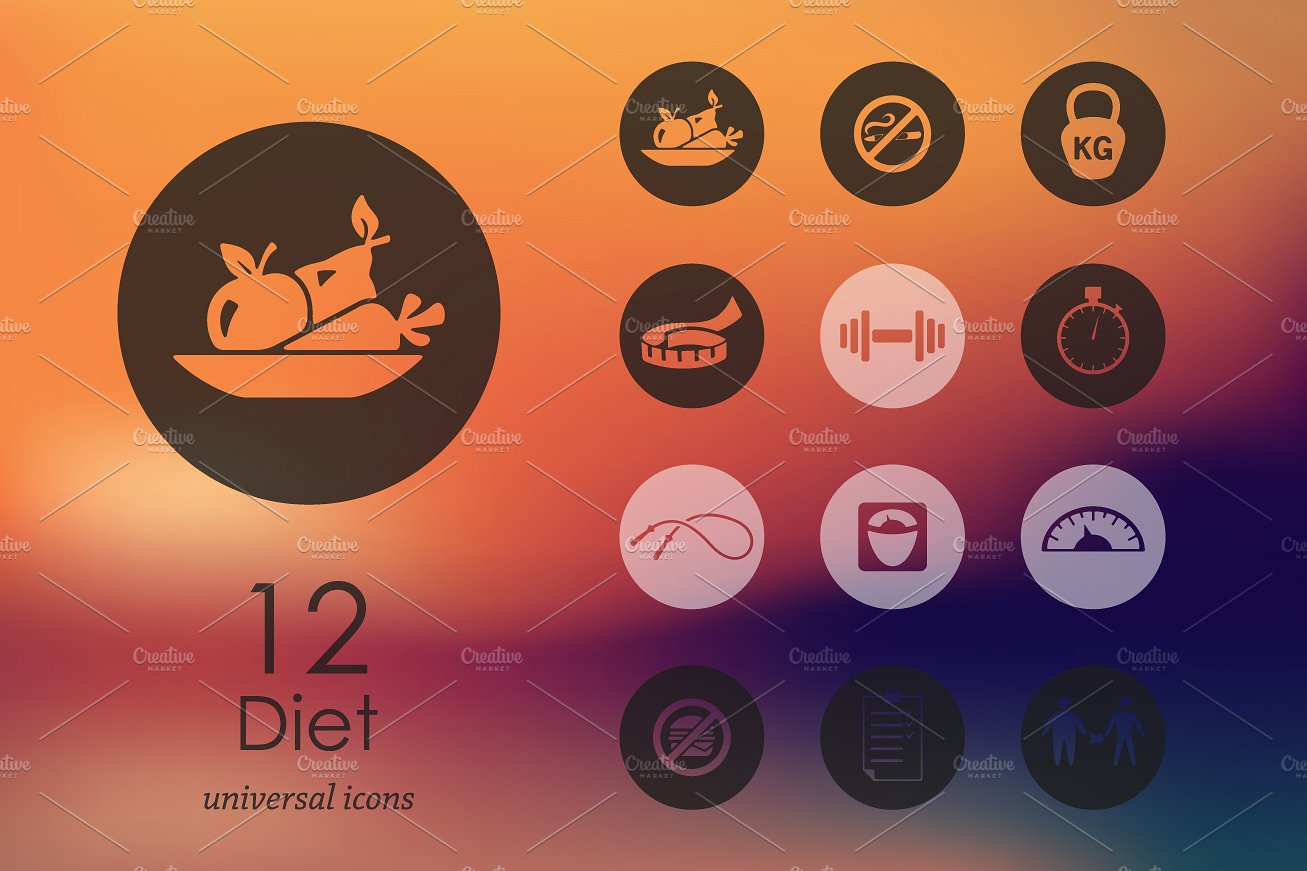 12 diet icons