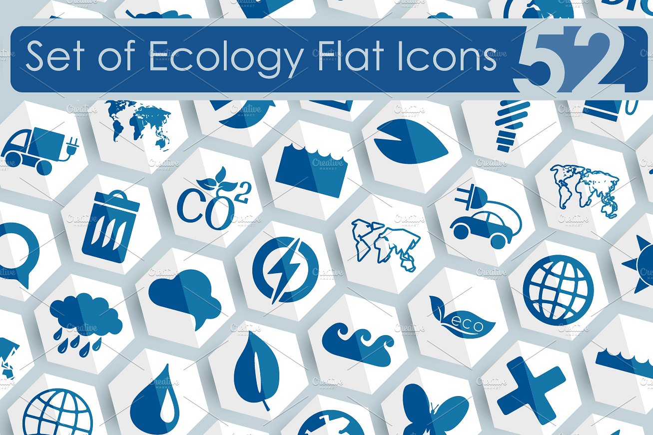 Set of ecology icons