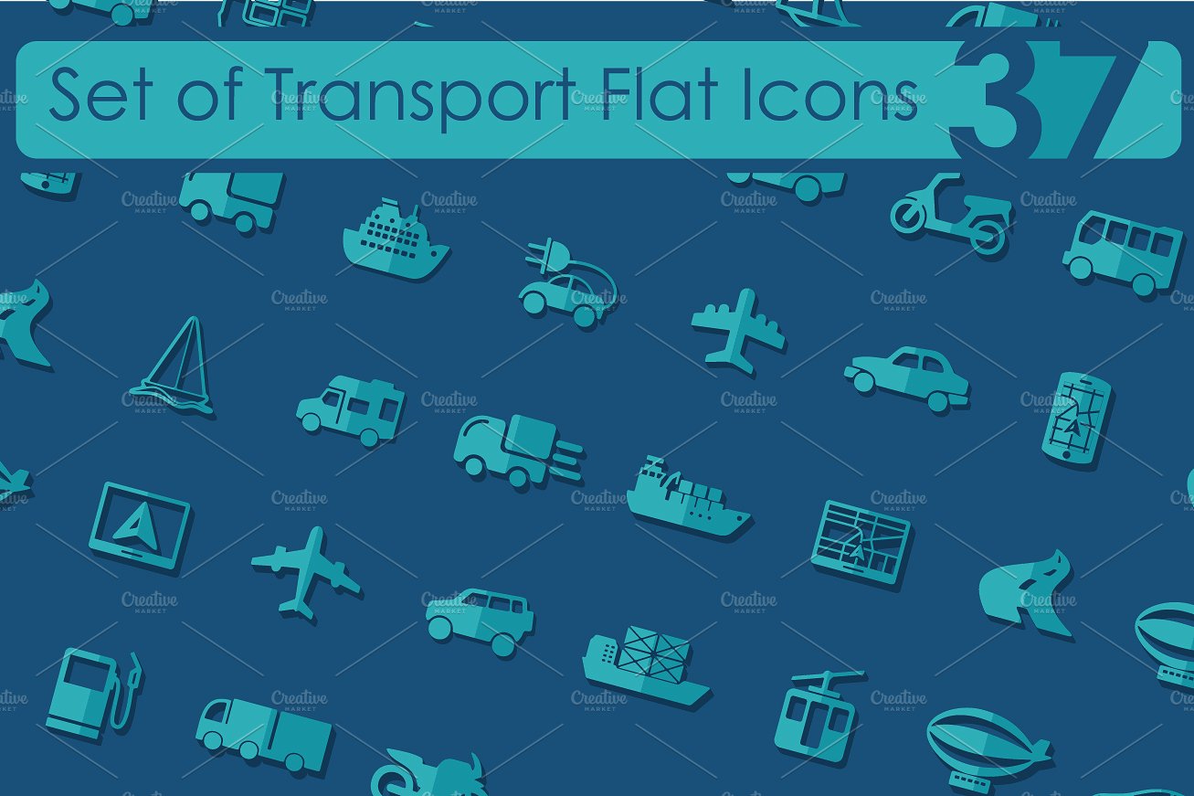 Set of transport icons