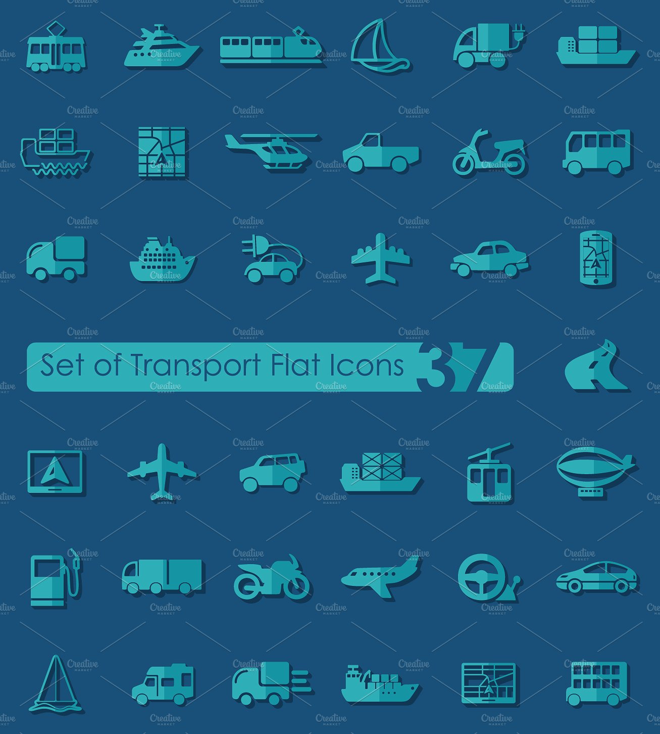 Set of transport icons