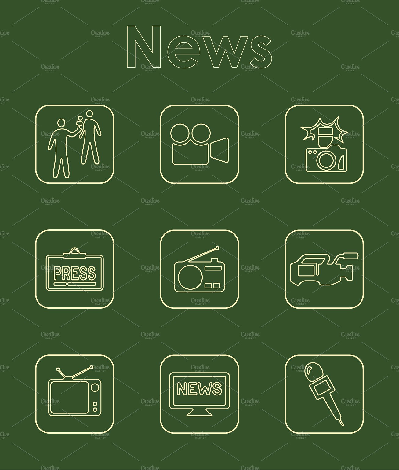 9 NEWS simple icons