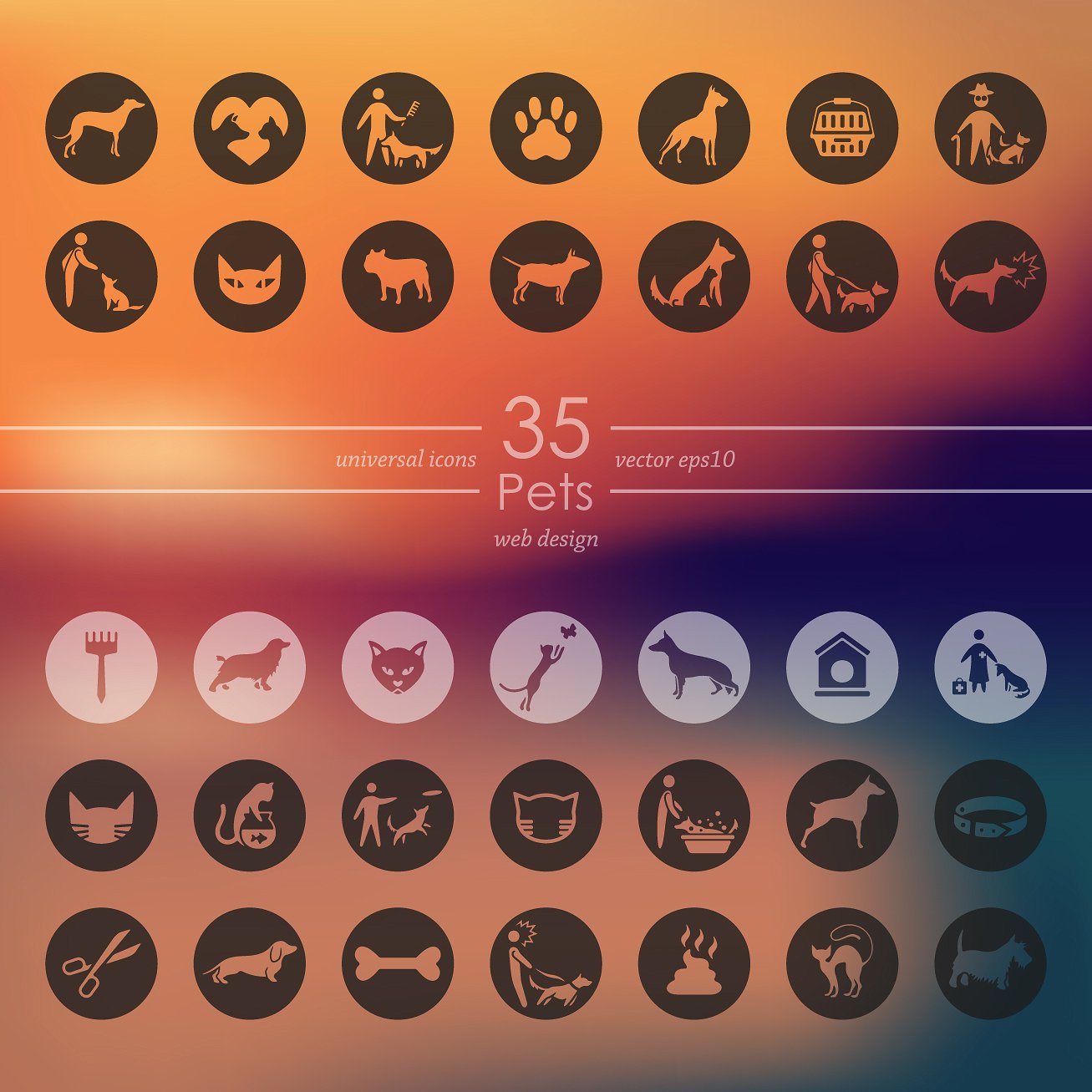 35 PETS icons