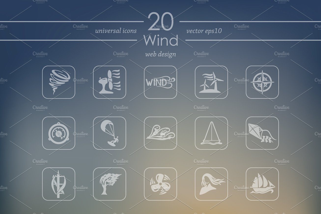 20 WIND icons