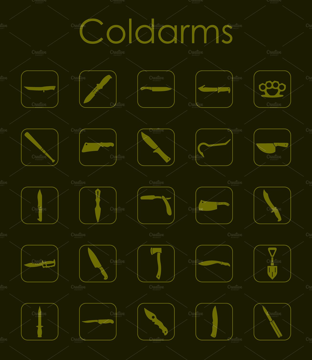 25 COLDARMS simple icons