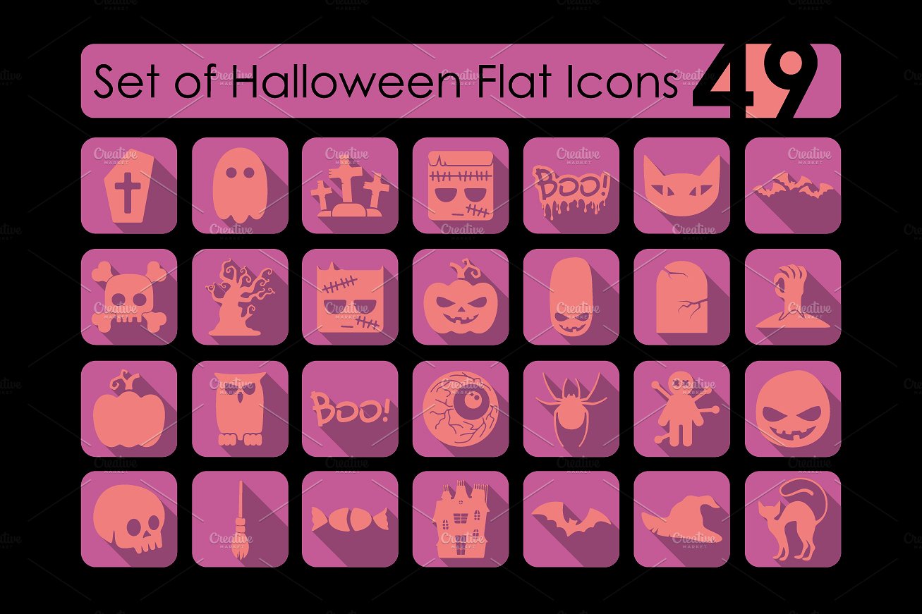 Set of Halloween icons